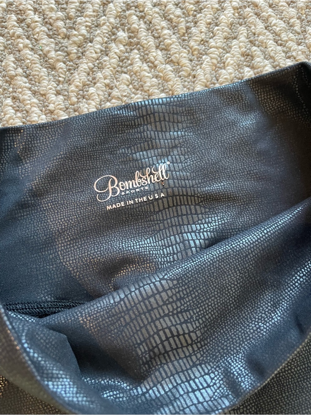 Bombshell Sportswear Snake shiny Black High-Waist Leggings - Picture 8 of 11
